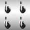 Service Caster 4 Inch 316SS Soft Rubber Wheel Swivel 1 Inch Expanding Stem Caster Set SCC SCC-SS316EX20S414-SRS-1-4 - alternate 1
